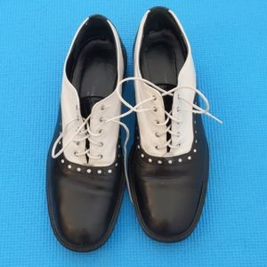 Italian leather spectator shoes